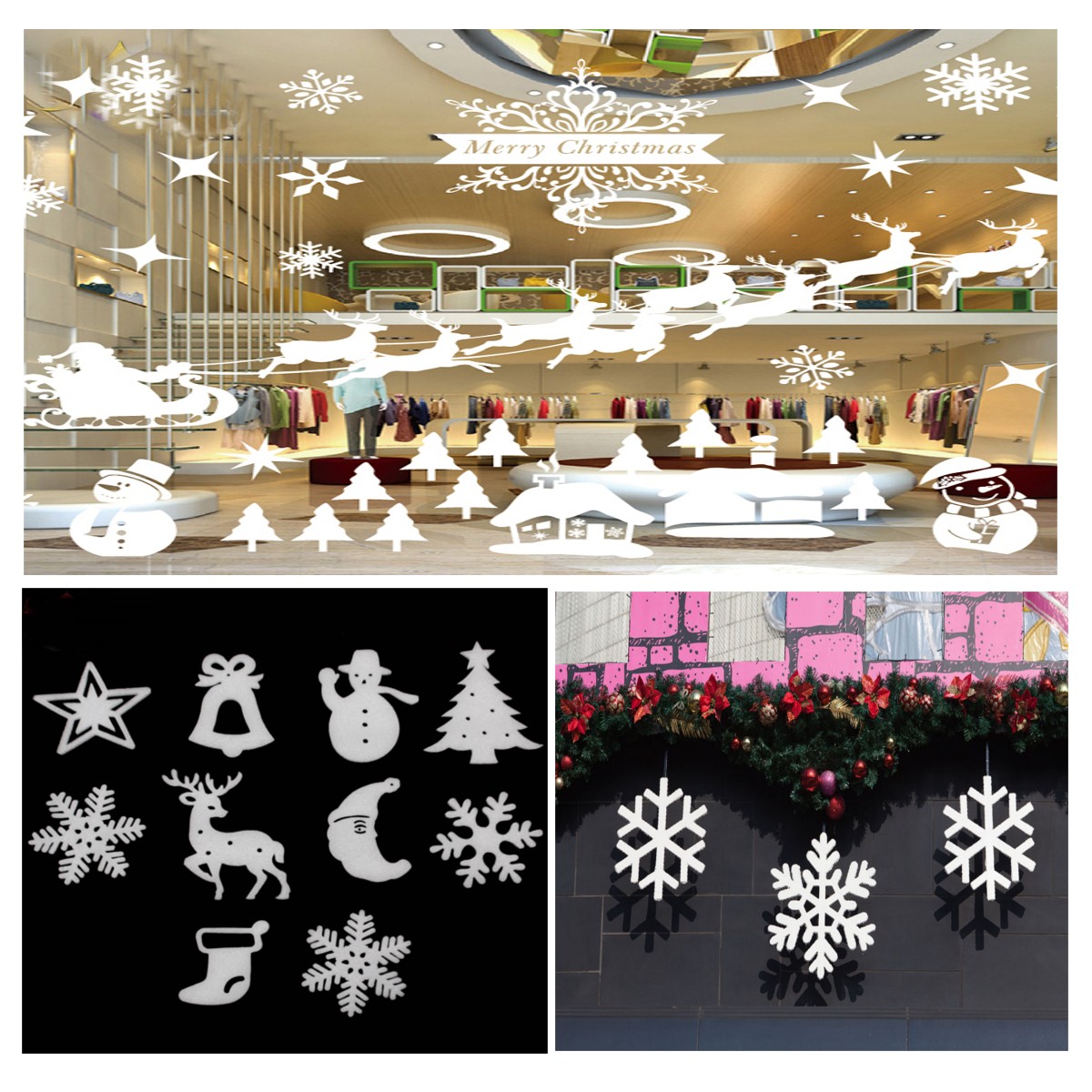 10pcs-Christmas-Xmas-Wall-Hanging-Decoration-Snowman-Santa-Clau-Snowman-Christmas-Party-Decoration-1018502