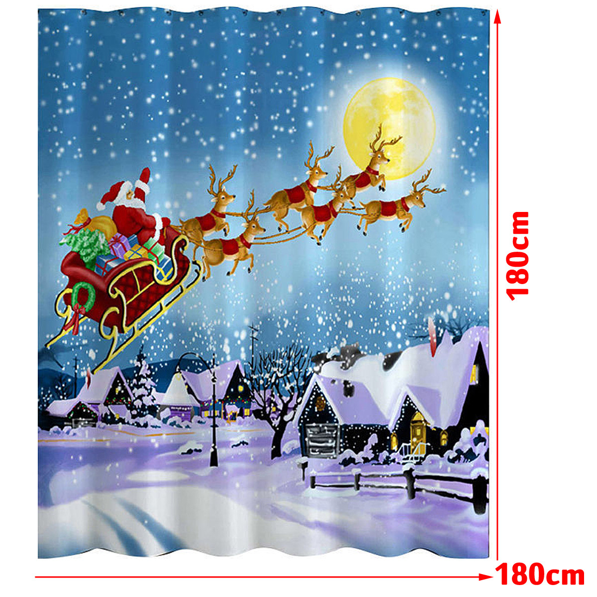 180x180cm-Christmas-Santa-Claus-Reindeer-Bathroom-Shower-Curtains-With-12-Hooks-1377854