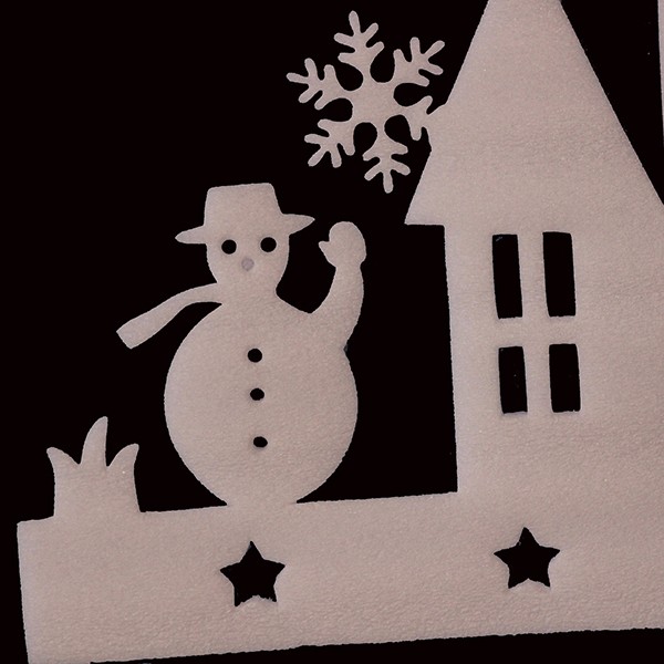 2-Pieces-Small-House-Window-Decals-Christmas-Tree-Ornament--Snowman-Sticker-Decoration-1104972