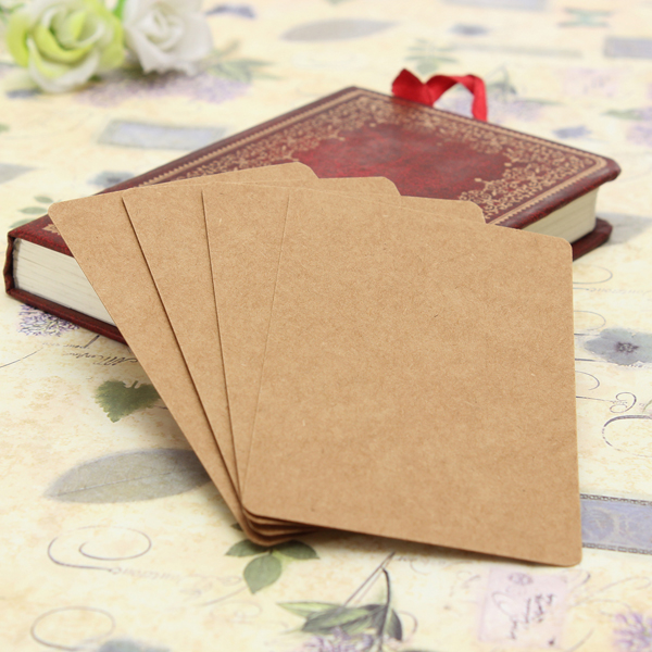 100pcs-Brown-Vintage-DIY-Bookmark-Cardboard-Tags-Message-Card-Wedding-Party-Gift-Tags-983199