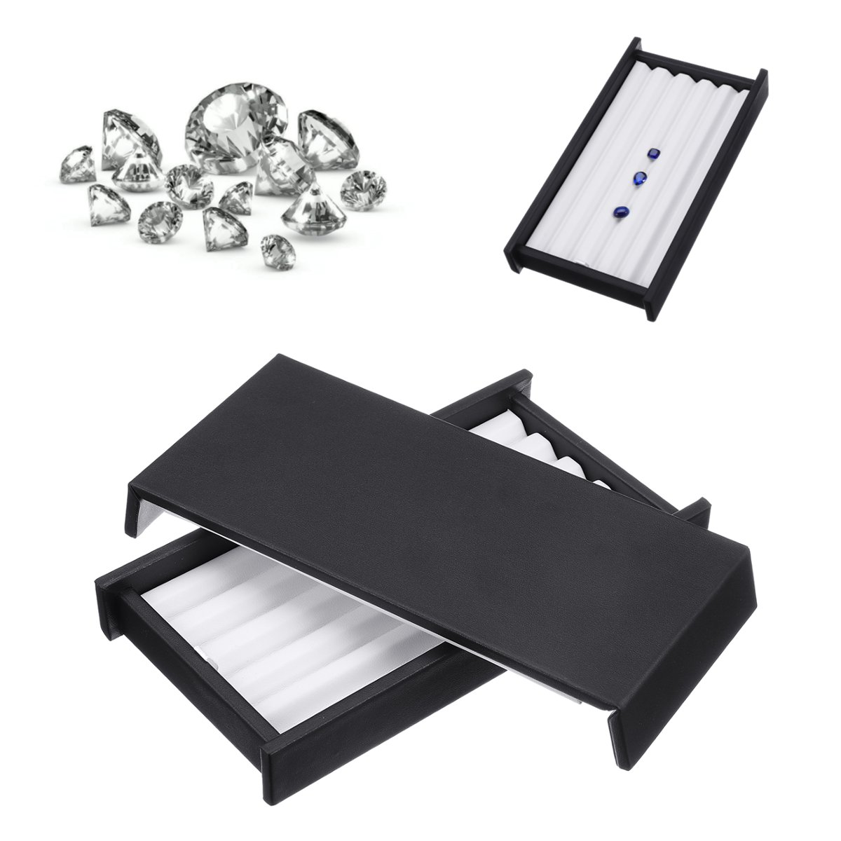 5-Strip-Jewelry-Box-Display-Tray-Stone-Storage-Box-Gem-Show-Case-Holder-Organizer-1442406