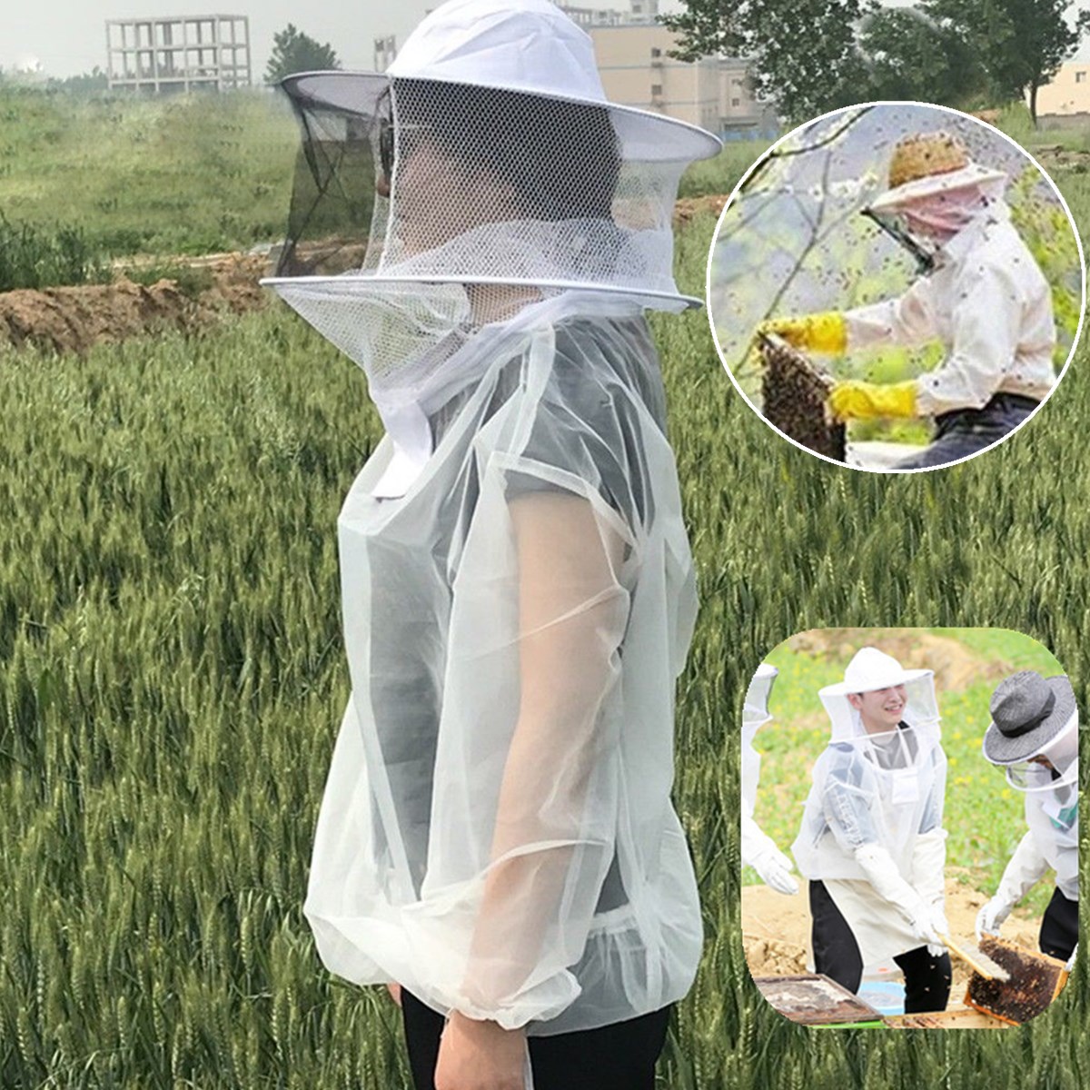 Anti-Bee-Clothes-Cap-Veil-Breathable-Half-Body-Beekeeping-Protective-Suit-Tool-Anti-Bird-Net-1349398