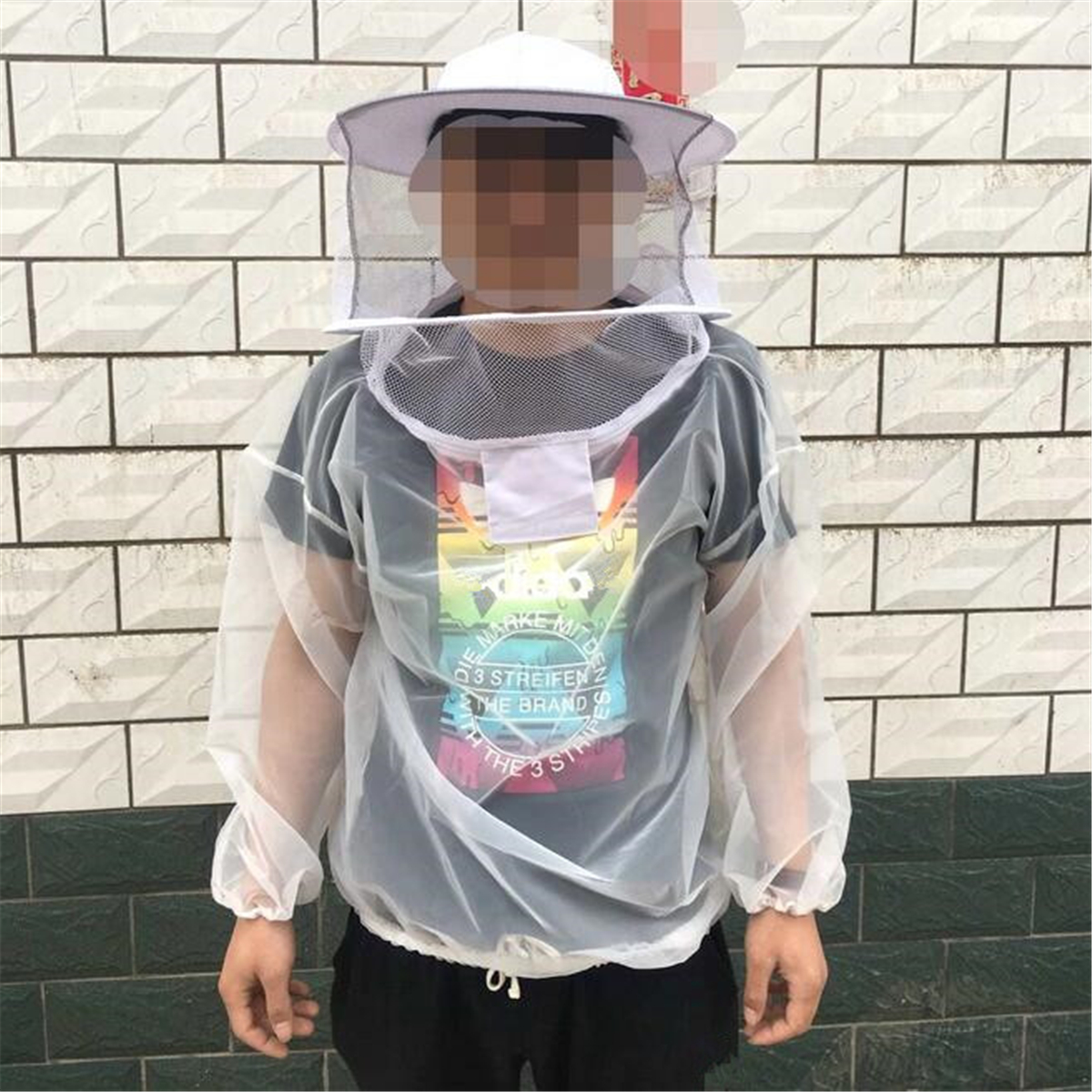 Anti-Bee-Clothes-Cap-Veil-Breathable-Half-Body-Beekeeping-Protective-Suit-Tool-Anti-Bird-Net-1349398