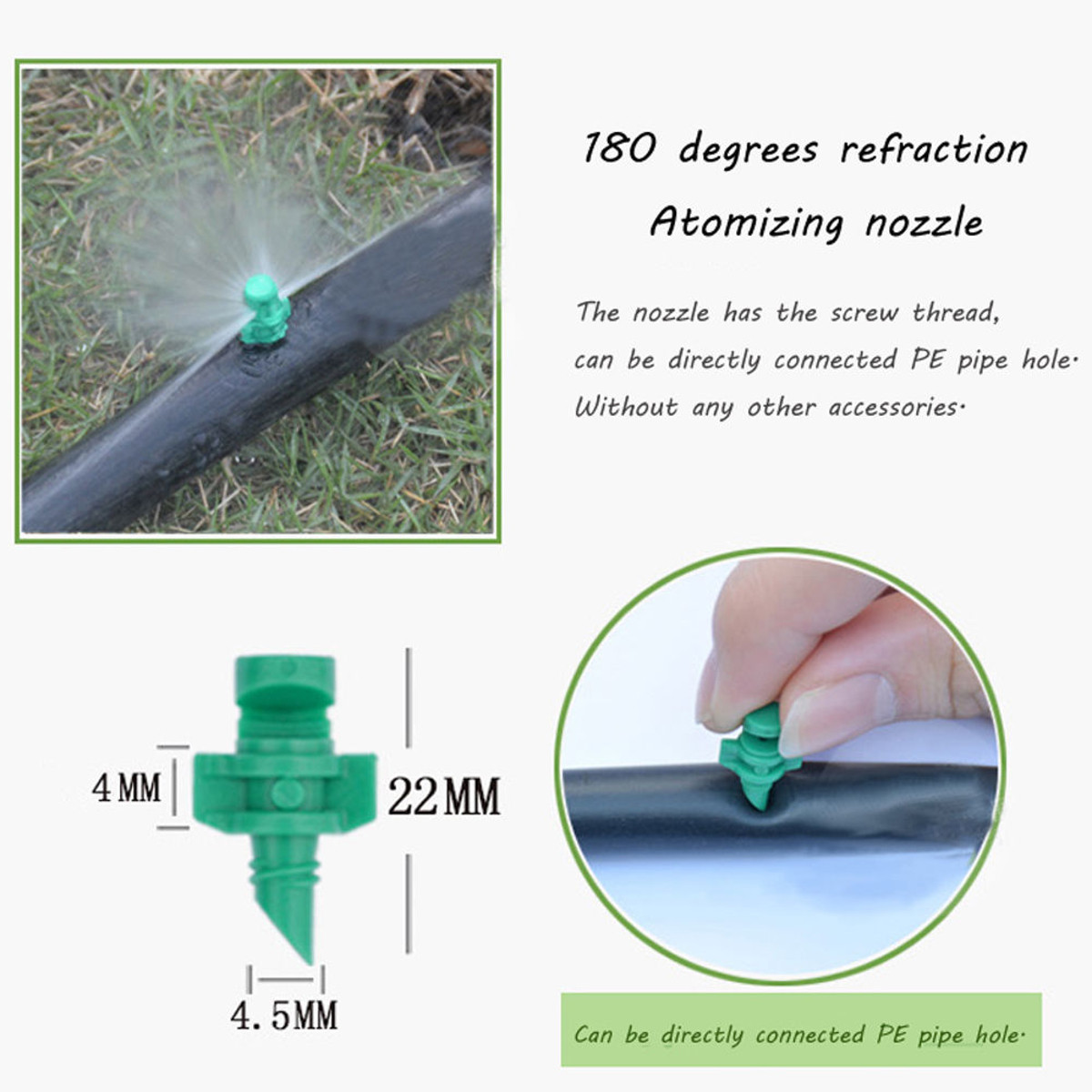 50Pcs-Micro-Garden-Lawn-Water-Spray-Misting-Nozzle-Sprinkler-Irrigation-System-1344634