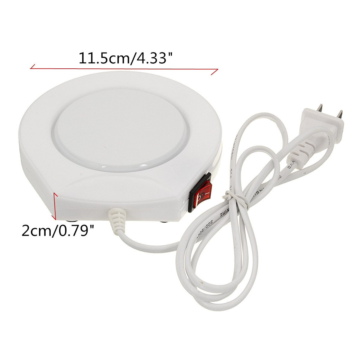 220v-White-Electric-Powered-Cup-Warmer-Heater-Pad-Coffee-Tea-Milk-Mug-US-Plug-1114304