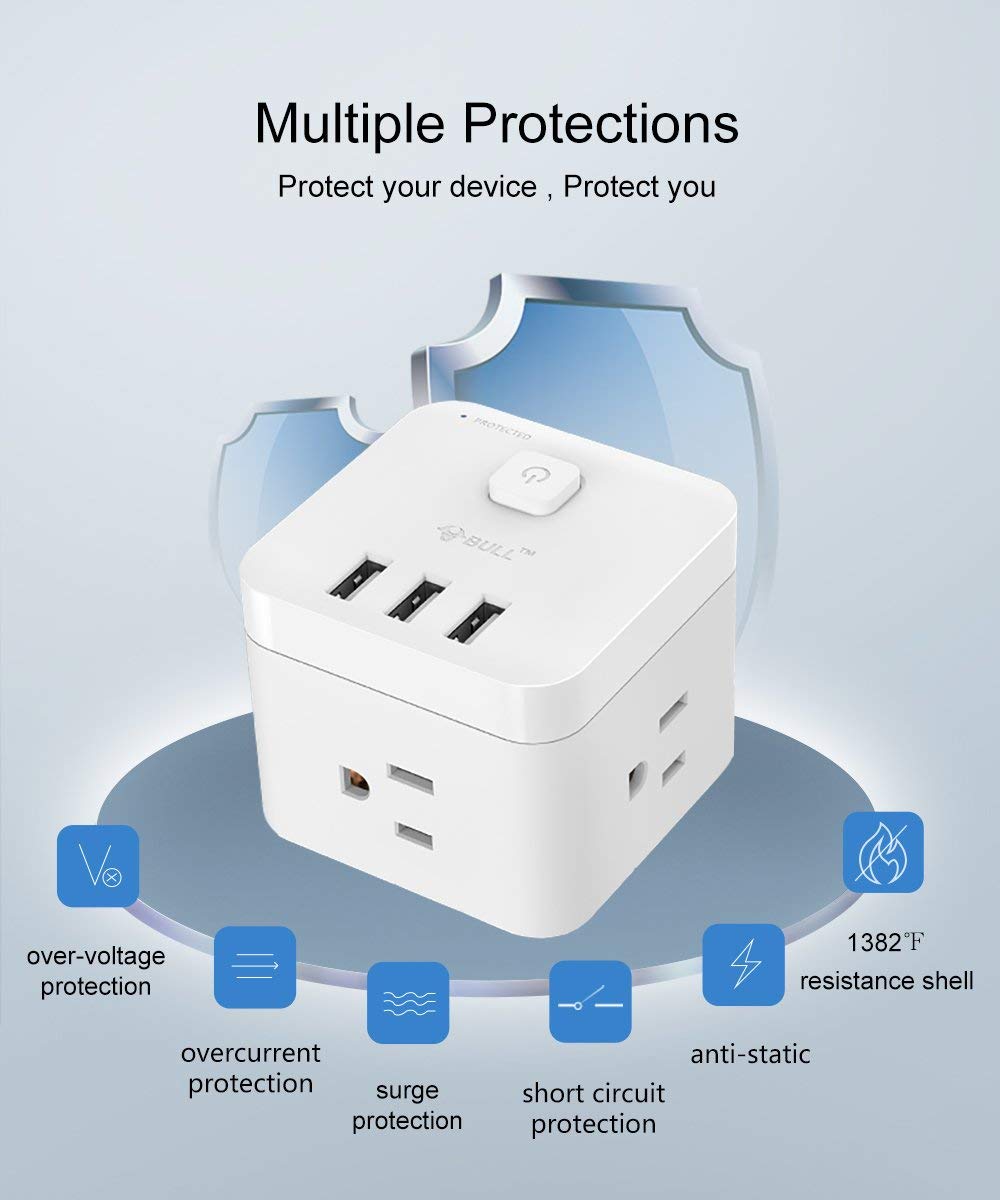 BULL-US-Plug-3-USB-Ports-3-AC-Outlets-Cubic-Design-Wireless-Smart-Charging-Station-Power-Strip-1316498