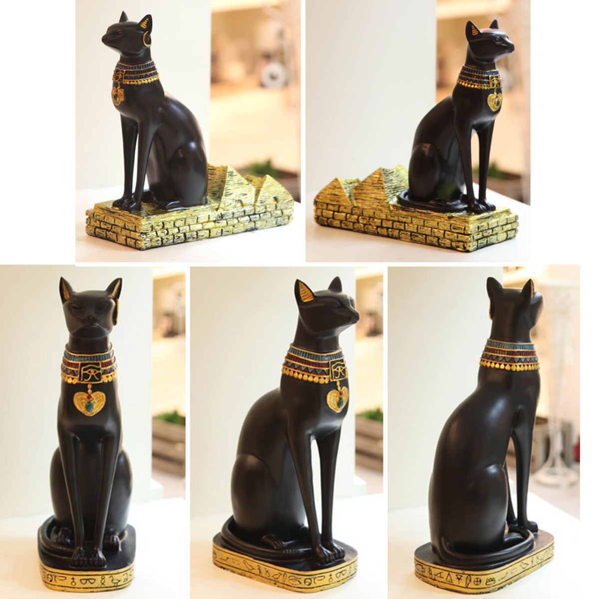 15-Vintage-Egyptian-Bastet-Cat-Goddess-Resin-Figurine-Black-Cat-Pharaoh-Statue-Decorations-1376089