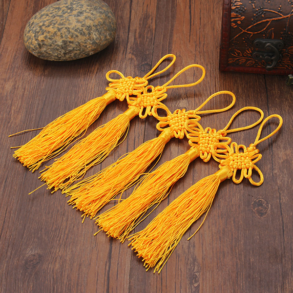 10Pcs-Yellow-Hand-Knit-Chinese-knot-Pendant-Gift-Celebration-Supplies-Car-Pendant-979000