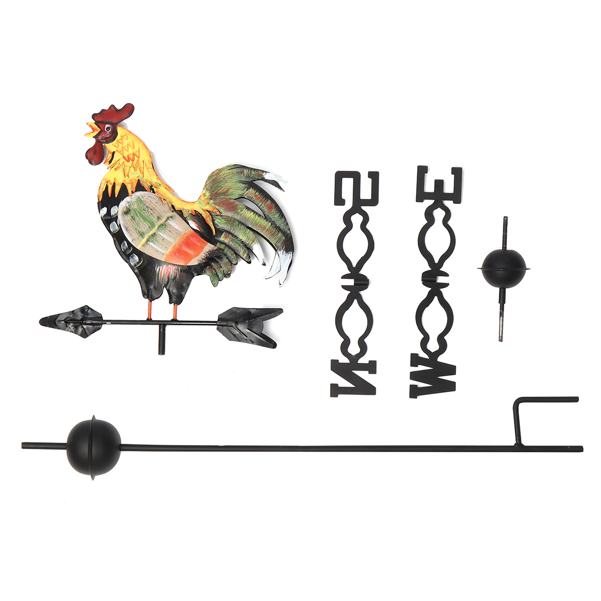 130cm-Height-Iron-Rooster-Weathervane-Roof-Mount-Weather-Vane-Wind-Garden-Decorations-1349417