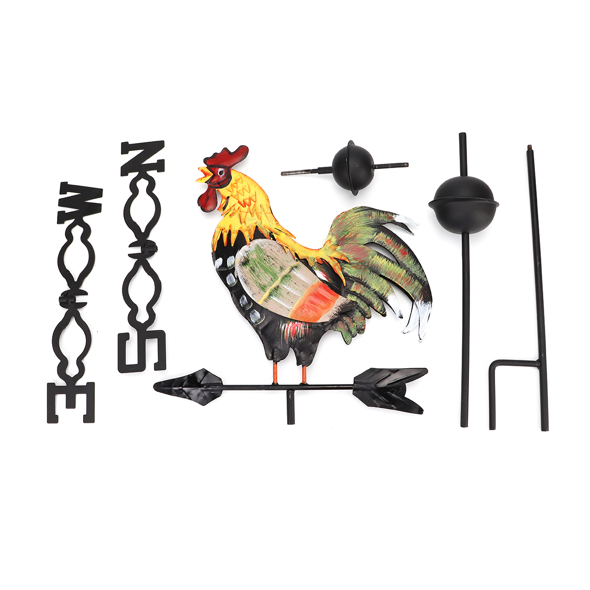 130cm-Height-Iron-Rooster-Weathervane-Roof-Mount-Weather-Vane-Wind-Garden-Decorations-1349417