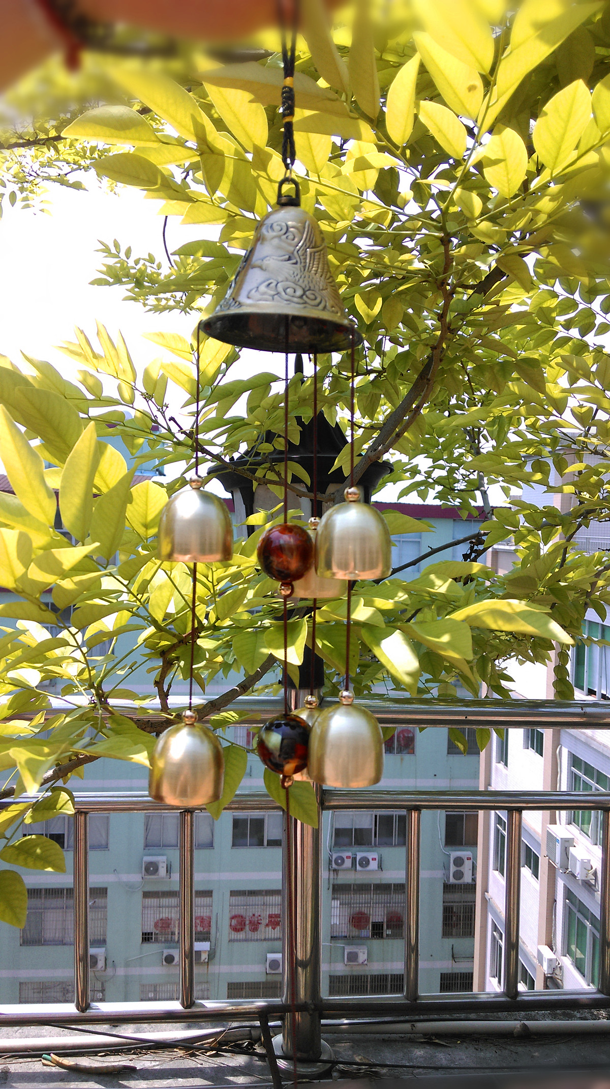 6-Bells-Copper-Clock-Yard-Garden-Outdoor-Living-Amazing-Wind-Chimes-974537