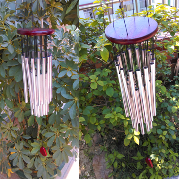 Amazing-27-Silver-Tubes-Wind-Chimes-Church-Bells-Hanging-Decor-975512