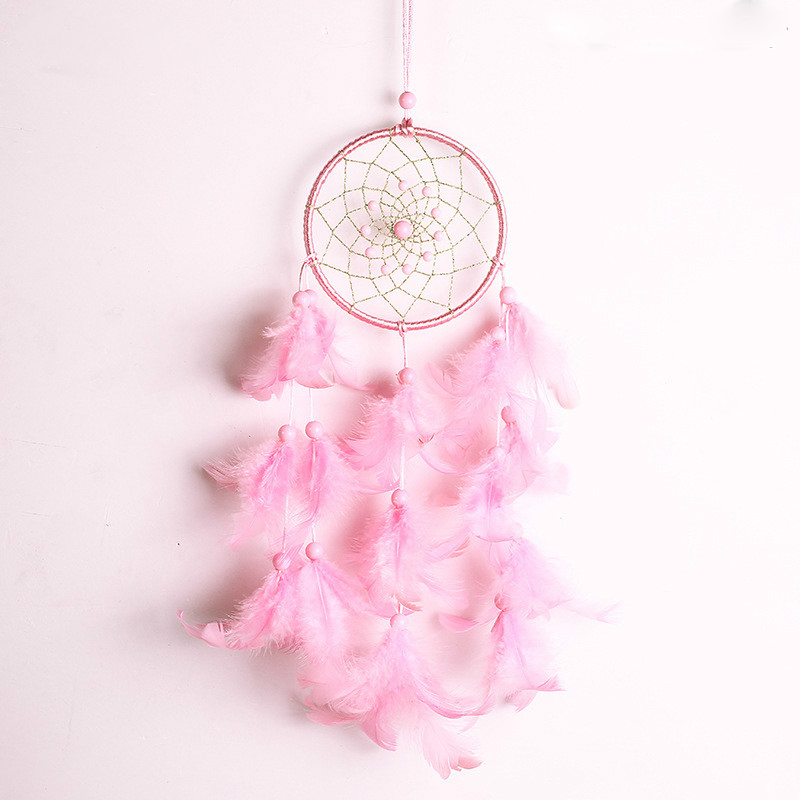 Pink-Handmade-Dream-Catcher-Home-Decor-Dream-Catchers-wall-hanging-pink-Feather-Decorations-Gift-Dre-1313024