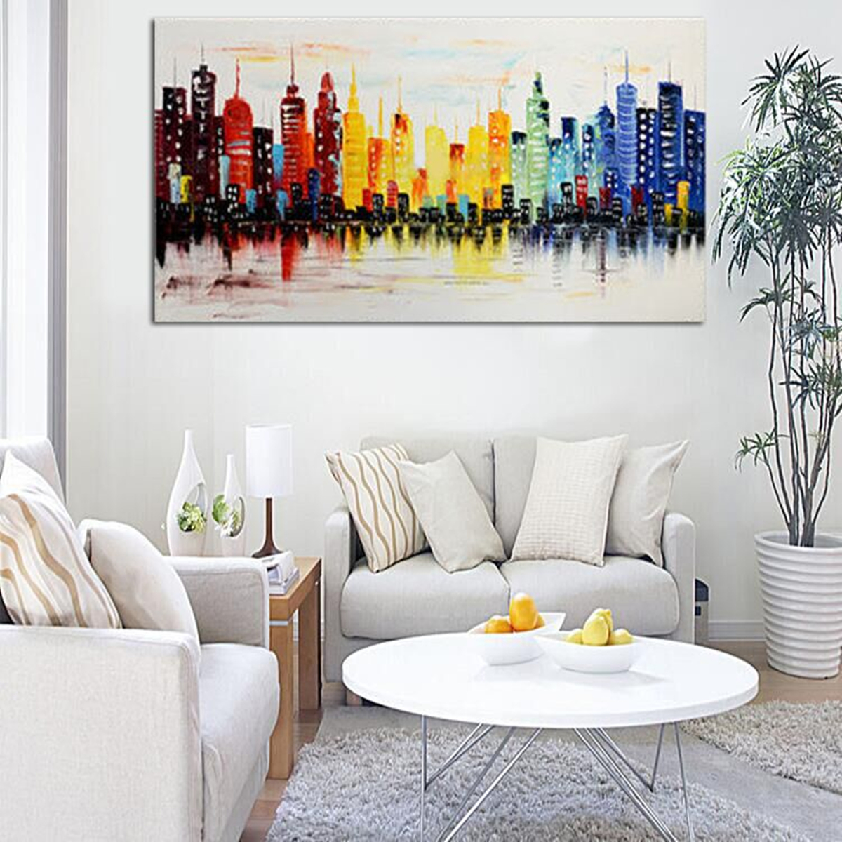 120X60CM-Modern-City-Canvas-Abstract-Painting-Print-Living-Room-Art-Wall-Decor-No-Frame-Paper-Art-1119862