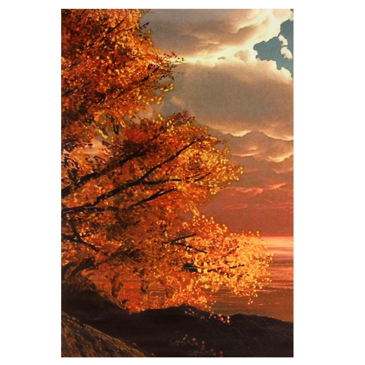 3-Cascade-Day-Sunset-Scene-Canvas-Painting-Decorative-Wall-Picture-Home-Decoration-Unframed-1117195