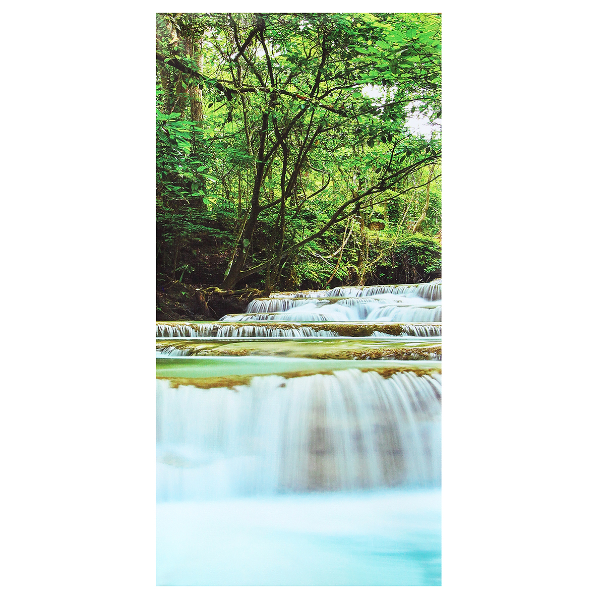 30x60CM-5PCS-Canvas-Painting-Forest-Waterfall-Wall-Art-Picture-Home-Decor-1097094