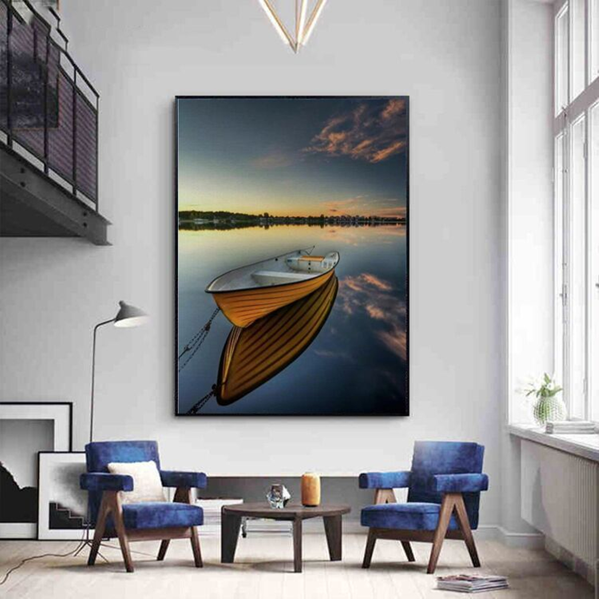 40X30CM-Sea-Boat-Modern-Art-Painting-Canvas-Home-Wall-Decoration-No-Frame-1118208