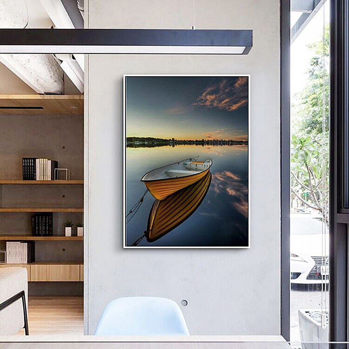 40X30CM-Sea-Boat-Modern-Art-Painting-Canvas-Home-Wall-Decoration-No-Frame-1118208