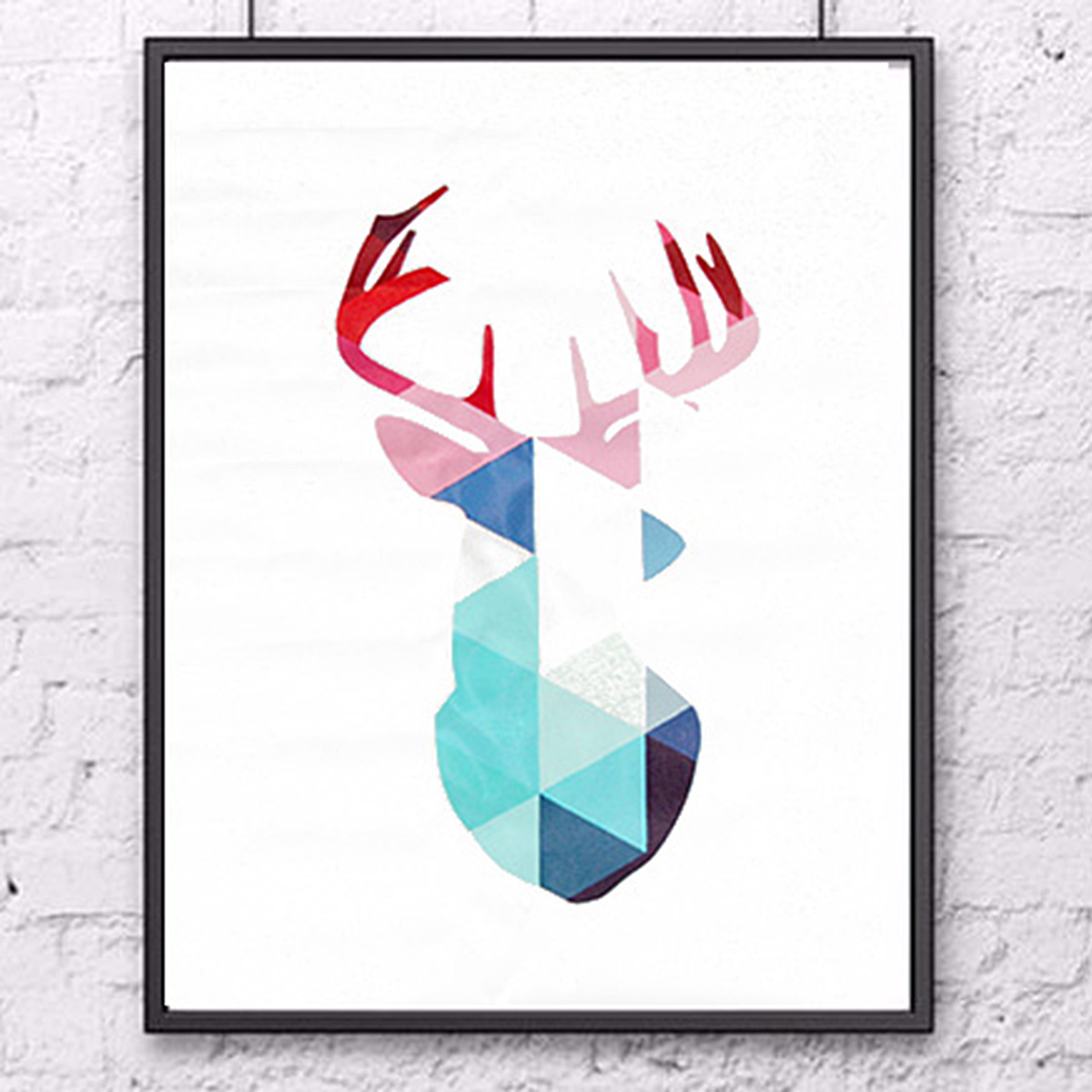 Geometric-Coral-Deer-Frameless-Canvas-Prints-Wall-Art-Picture-Home-Decoration-1082139