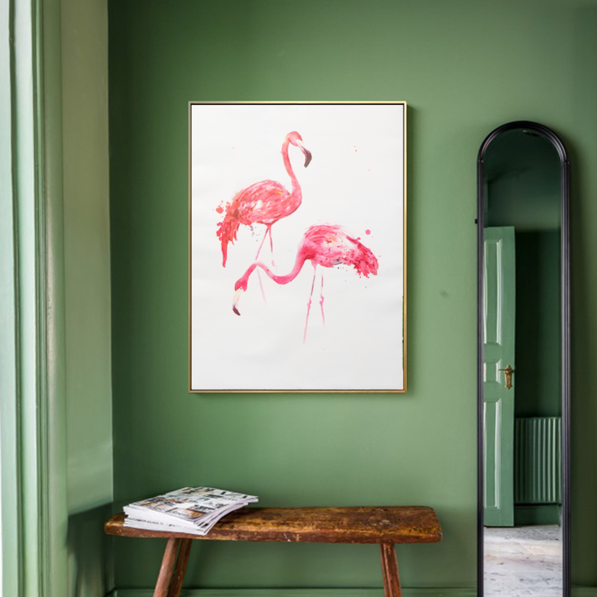 Unframed-Modern-Flamingo-Art-Canvas-Oil-Painting-Print-Wall-Hanging-Poster-Decorations-1349406