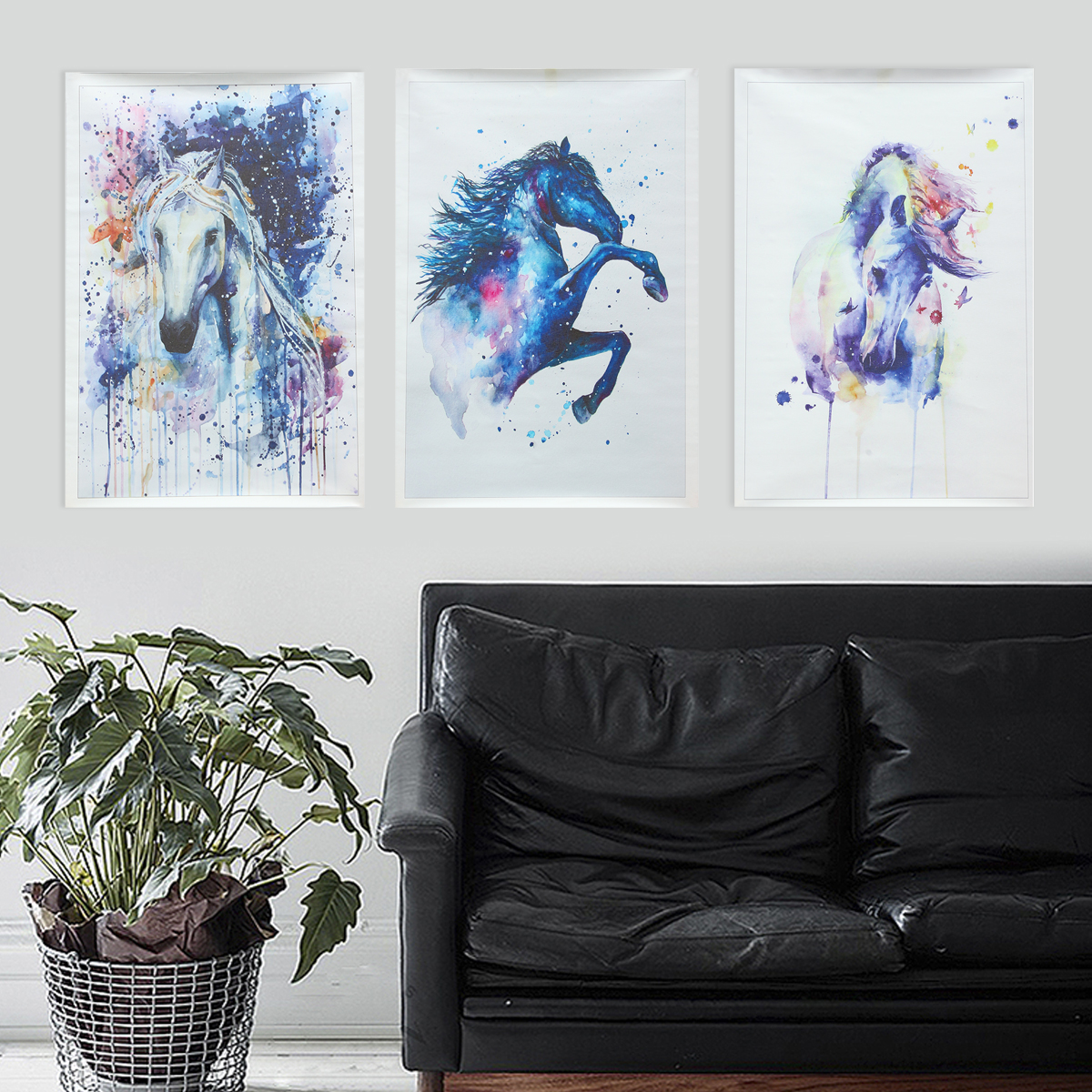Watercolour-Fairy-Horse-Picture-Canvas-Unframed-Paintings-Abstract-Wall-Art-Decor-1370466