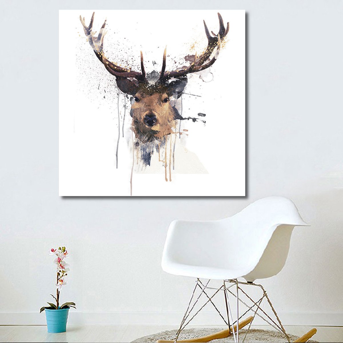16-Abstract-Stag-Deer-Canvas-Picture-Printed-Paintings-Deacutecor-Framed--Unframed-1256345