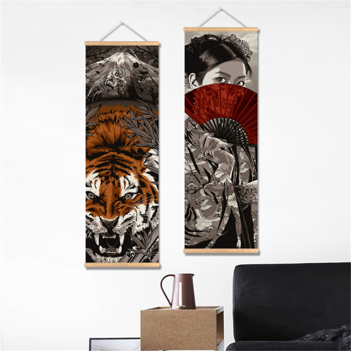 20x60cm-HD-Ukiyoe-Canvas-Paintings-Wall-Art-Poster-Hanging-Picture-Home-Decor-1440186