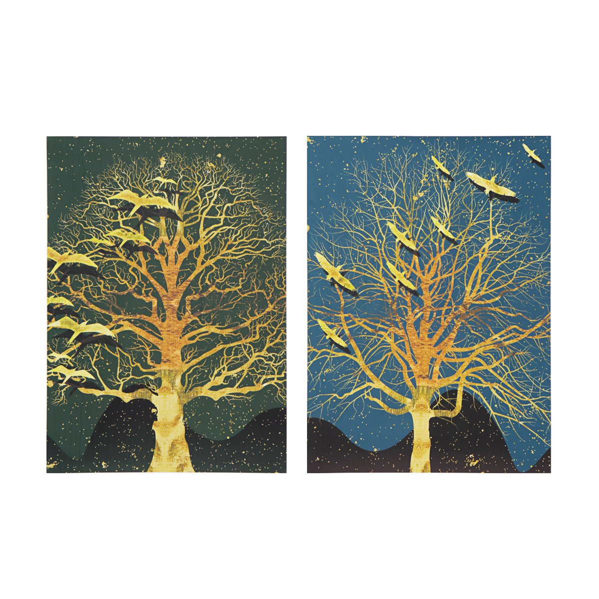 2Pcs-Modern-Tree-Canvas-Print-Paintings-Wall-Art-Unframed-Picture-Home-Decor-1430564