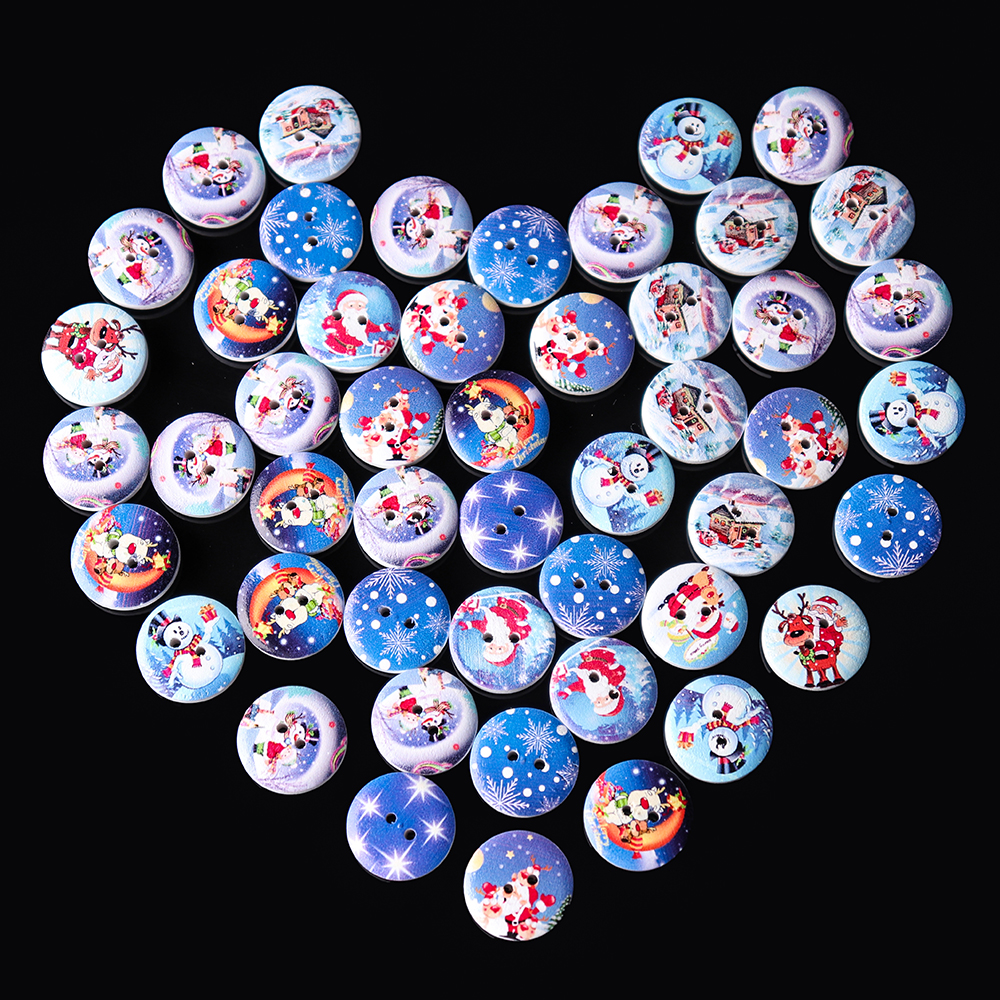 100-PCS-Printed-Round-Pattern-Wooden-Button-Mixed-2-Hole-Natural-Sewing-Handmade-Clothes-Buttons-1362126