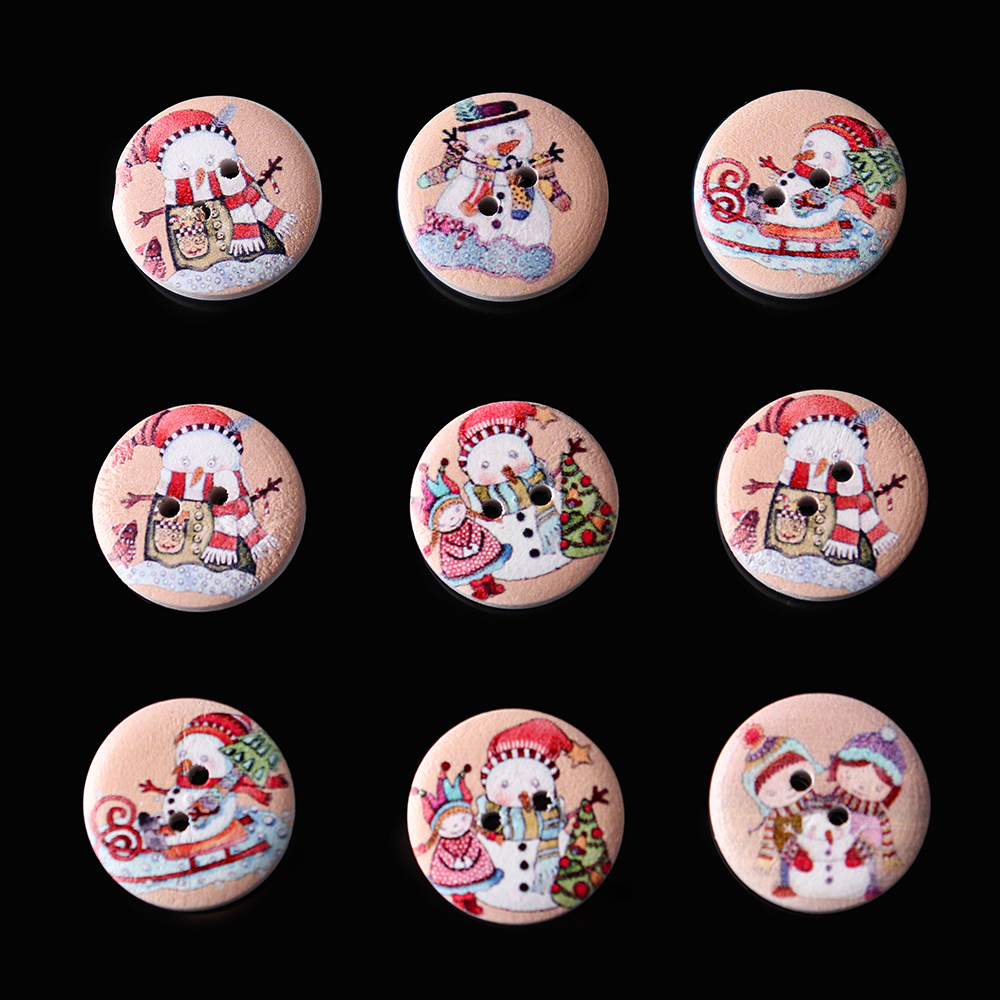100-PCS-Printed-Round-Pattern-Wooden-Button-Mixed-2-Hole-Natural-Sewing-Handmade-Clothes-Buttons-1362126