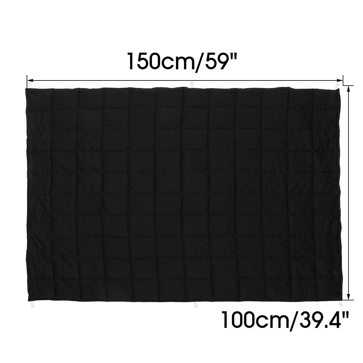 100x150CM-Weighted-Cotton-Blanket-Heavy-Sensory-Relax-45--7--95Kg-Black-Blankets-1349469