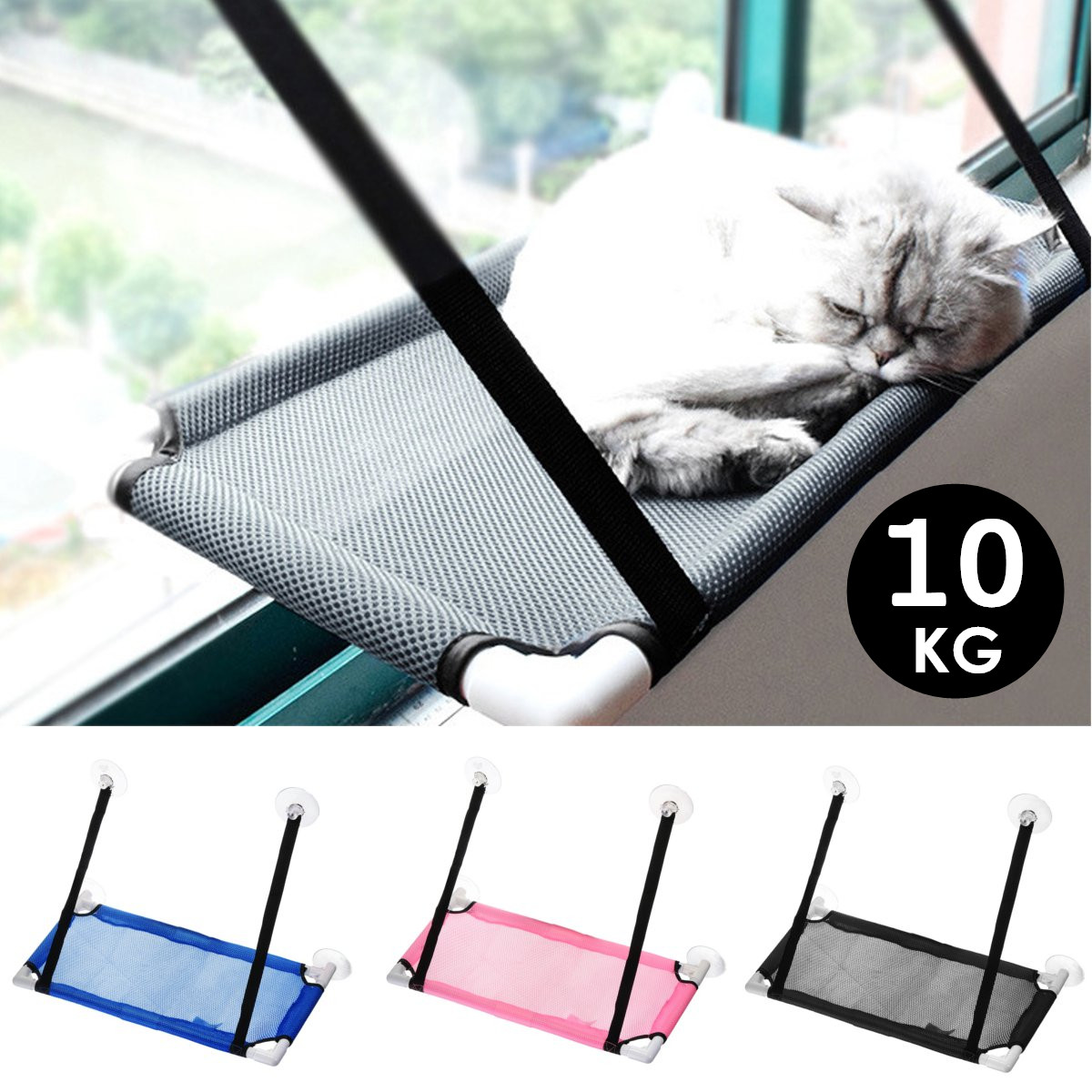 10Kg-Pet-Hammock-Cat-Basking-Window-Mounted-Seat-Home-Suction-Cup-Hanging-Bed-1432292