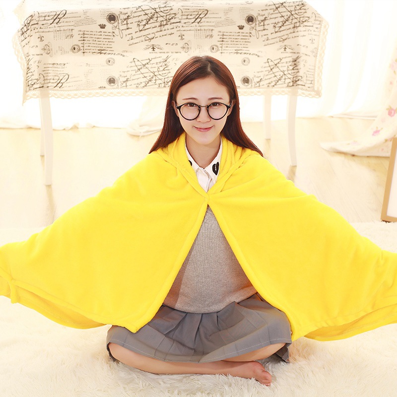 110x145cm-Plush-Toy-Funny-Expression-Cloak-Cape-Shawl-Coral-Fleece-Air-Conditioning-Blanket-1122246