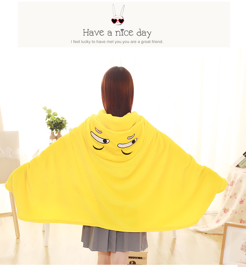 110x145cm-Plush-Toy-Funny-Expression-Cloak-Cape-Shawl-Coral-Fleece-Air-Conditioning-Blanket-1122246