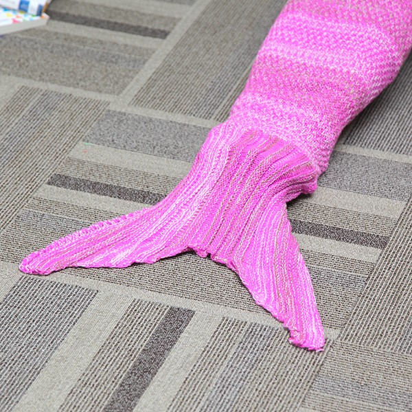 135X42CM-Yarn-Knitting-Mermaid-Tail-Blanket-Birthday-Gift-Warm-Blanket-Bed-Mat-Sleep-Bag-1104388