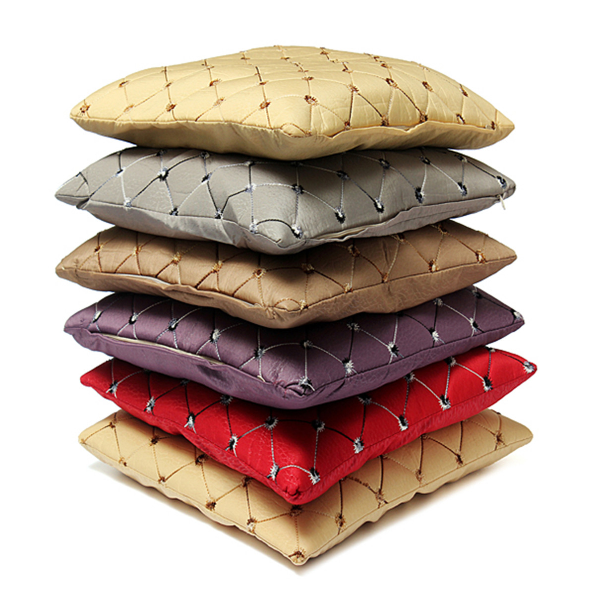 17-Square-Embroidered-Pillow-Case--Home-Decor-Grid-Waist-Throw-Cushion-Cover-1387986