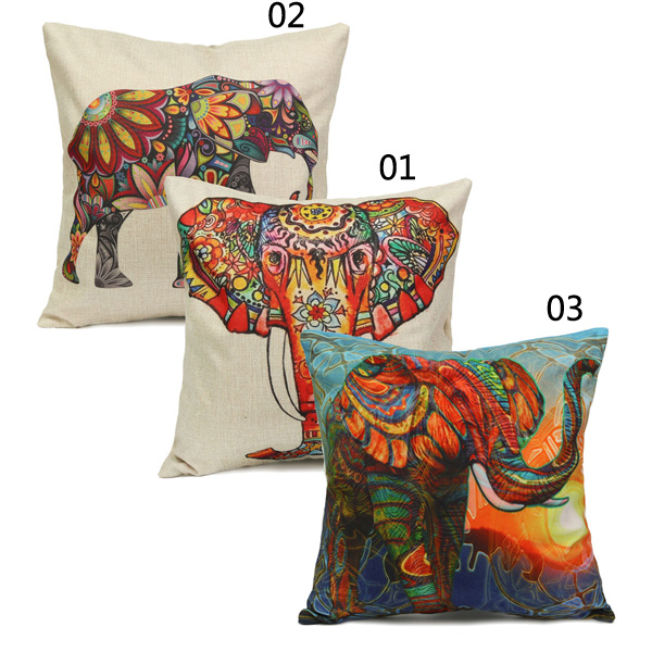 Vintage-Elephant-Cotton-Throw-Pillow-Case-Waist-Cushion-Cover-Home-Sofa-Car-Decor-996712