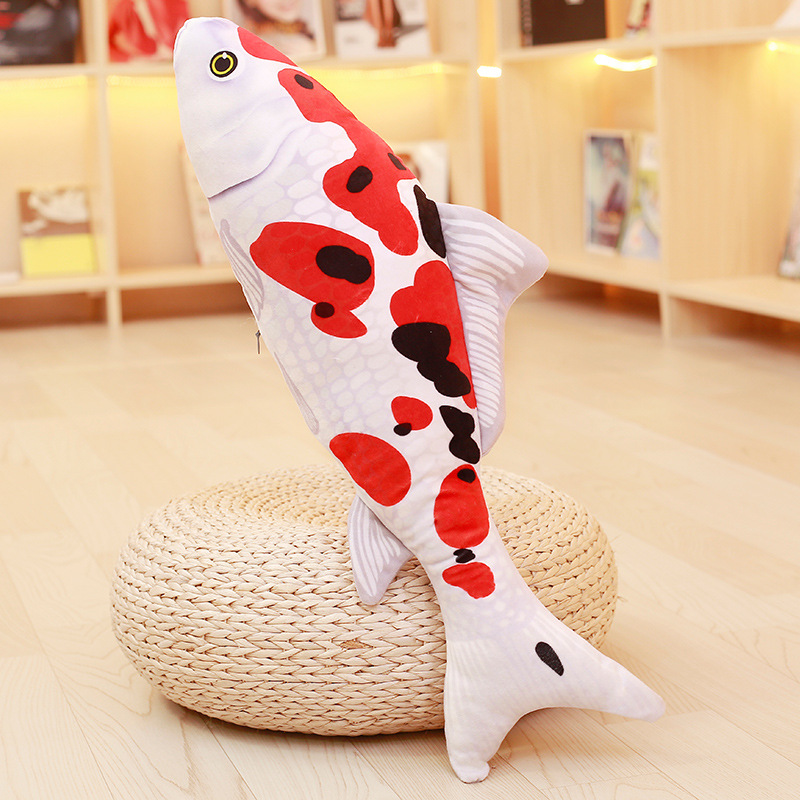 KCASA-Taisho-Showa-Red-White-Gibel-Carp-Golden-Koi-Fish-Stuffed-Plush-Toy-3D-Carp-Pillow-Koi-Fish-St-1337765