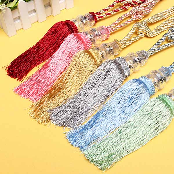 1-Pair-Crystal-Beaded-Tassels-Tie-Back-Curtain-Cord-6-Colors-942978