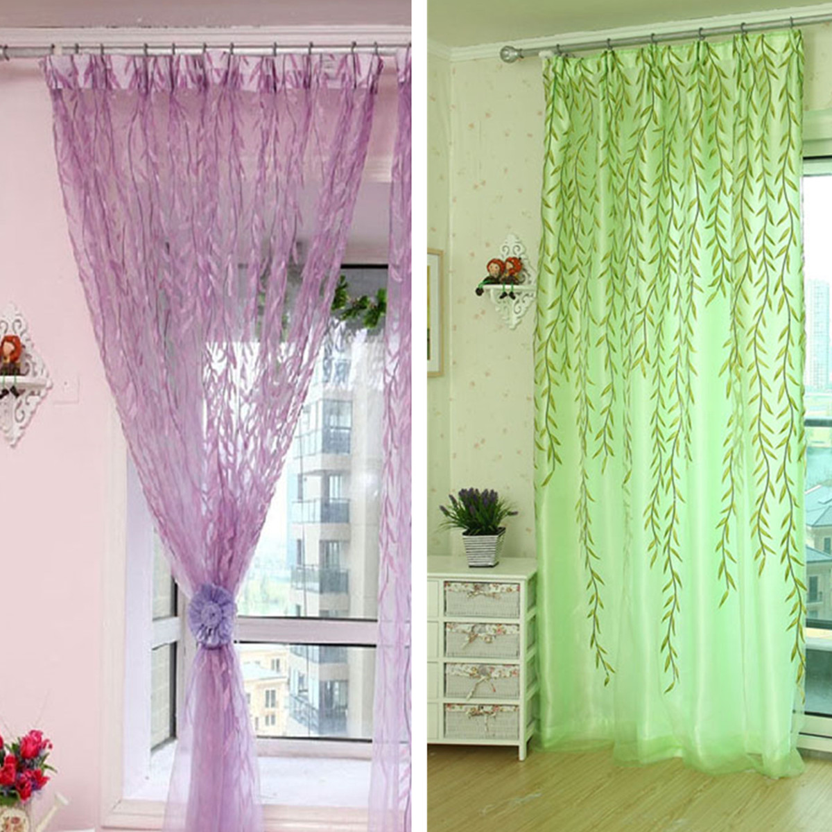 100x200cm-Green-Leaves-Voile-Window-Screening-Balcony-Bedroom-Window-Curtain-983808
