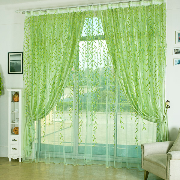 100x200cm-Green-Leaves-Voile-Window-Screening-Balcony-Bedroom-Window-Curtain-983808