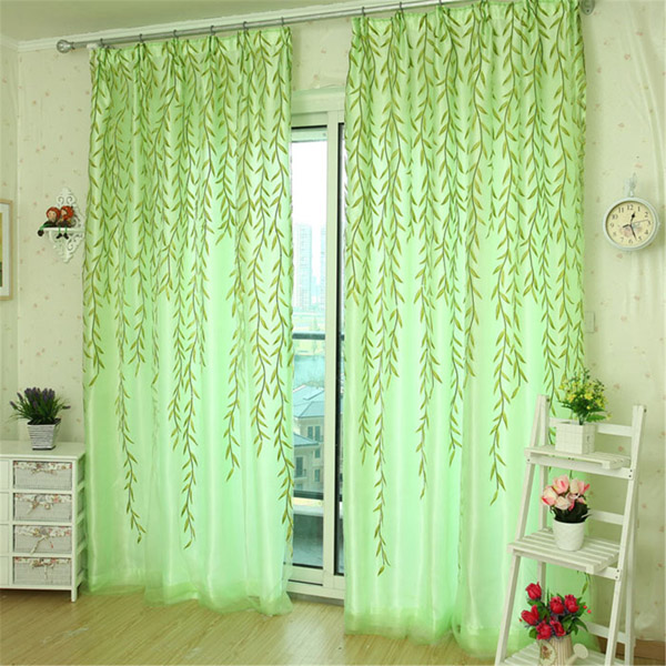 100x200cm-Green-Leaves-Voile-Window-Screening-Balcony-Bedroom-Window-Curtain-983808