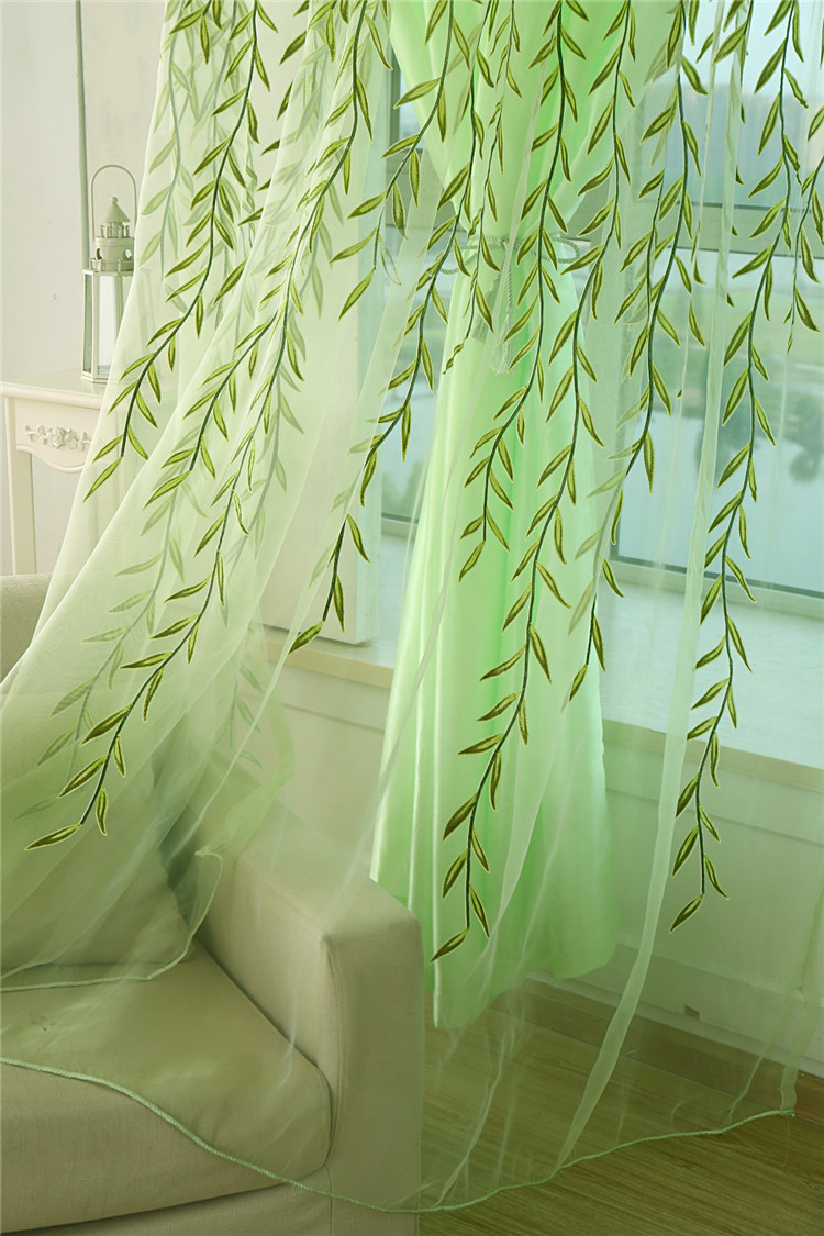 100x200cm-Green-Leaves-Voile-Window-Screening-Balcony-Bedroom-Window-Curtain-983808