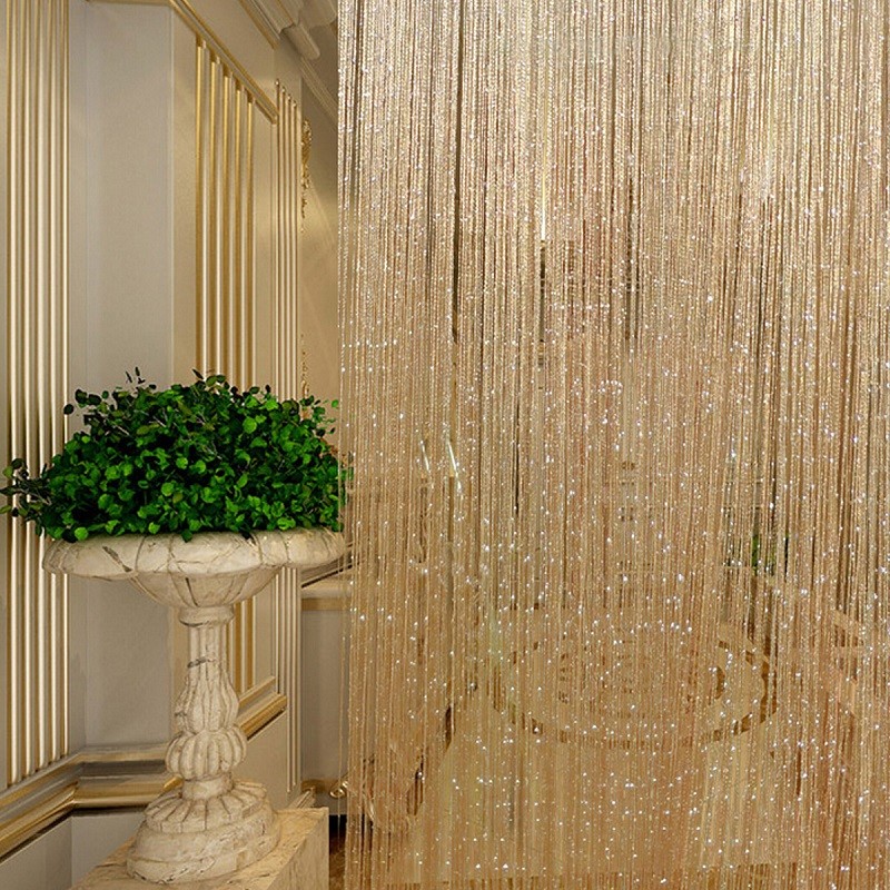 10x20m-Glitter-String-Bead-Door-Curtain-Panels-Fly-Screen-amp-Room-Divider-Voile-Curtains-Net-1116875