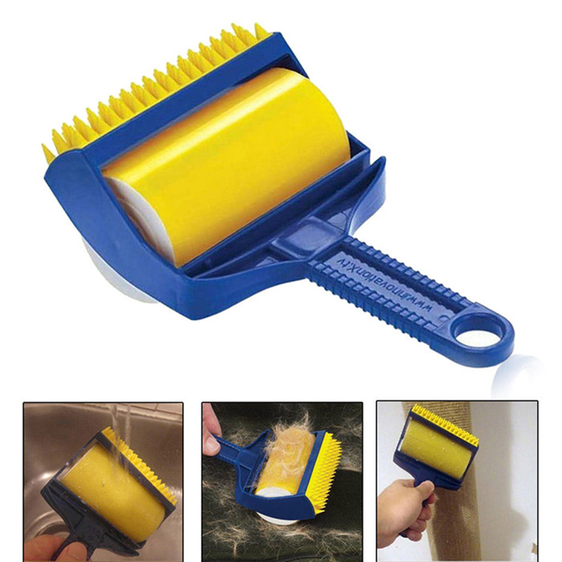 2Pcs-Reusable-Sticky-Hair-Remover-Cleaning-Brush-Picker-Lint-Roller-943259