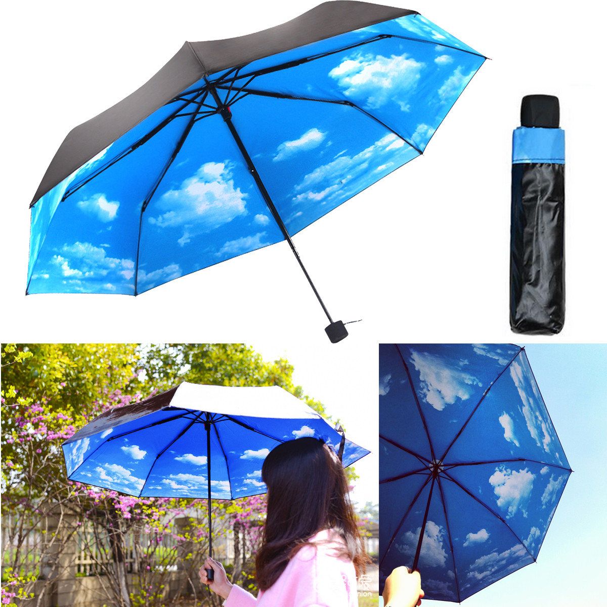 Anti-UV-Sun-Protection-Umbrella-Blue-Sky-3-Folding-Parasols-Rain-Umbrella-1023710