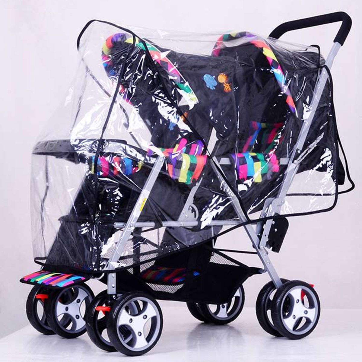Clear-Stroller-Rain-Cover-Weather-Pram-Baby-Infant-Double-Pushchair-Wind-Shield-Raincoat-1294265