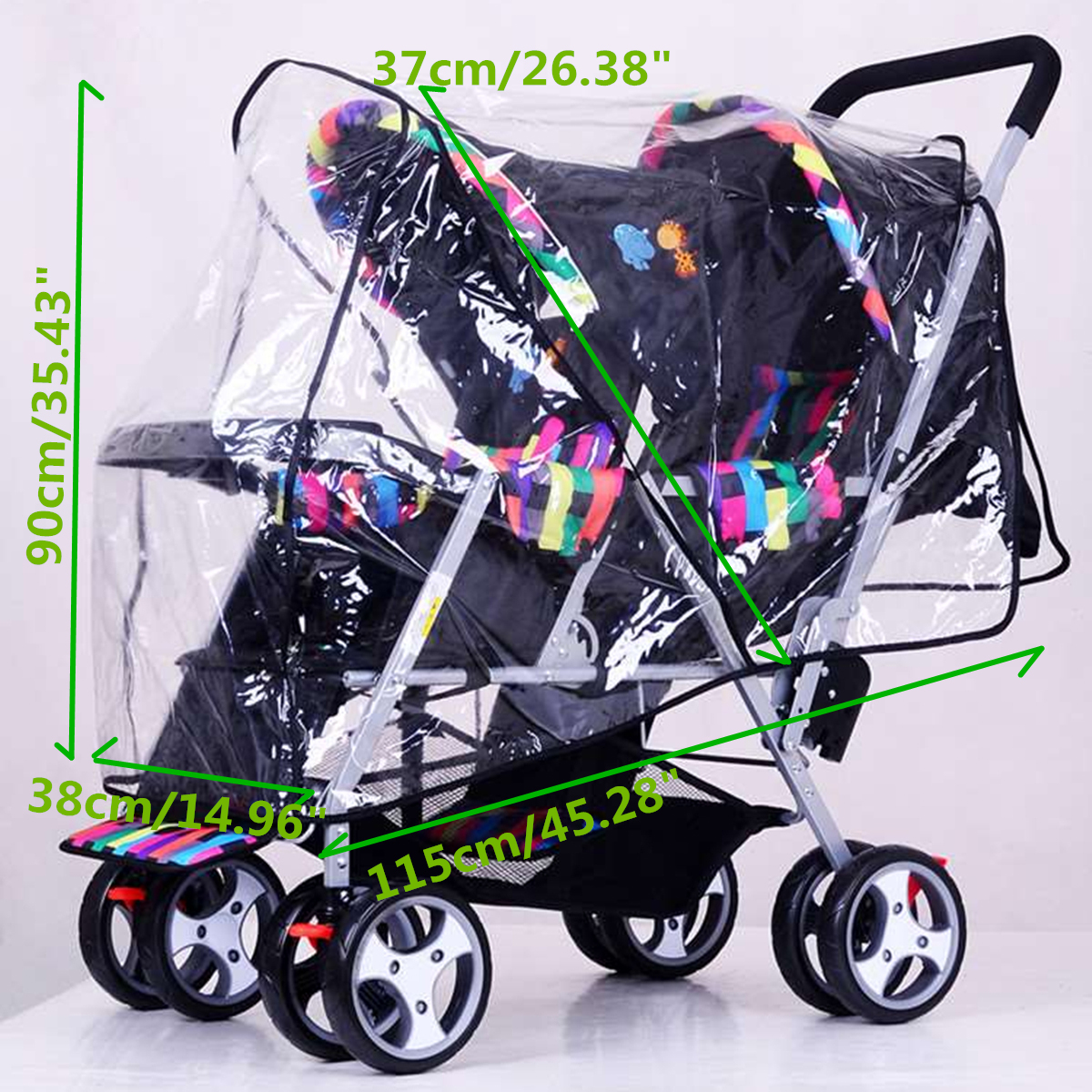 Clear-Stroller-Rain-Cover-Weather-Pram-Baby-Infant-Double-Pushchair-Wind-Shield-Raincoat-1294265