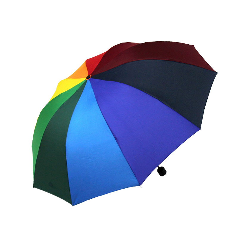 Rainbow-outdoor-Three-folding-Unbrella-Parasol-8-Rib-Wind-Resistant-For-Women-Tarvel-Umbrella-1378696
