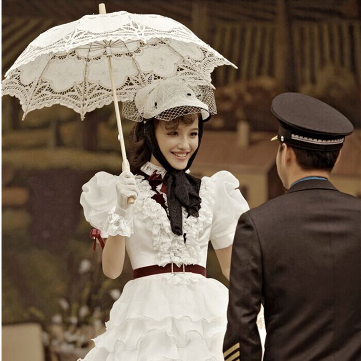 White-Accessory-Umbrella-Gorgeous-Lace-Girls-Wedding-Party-Decor-1361217